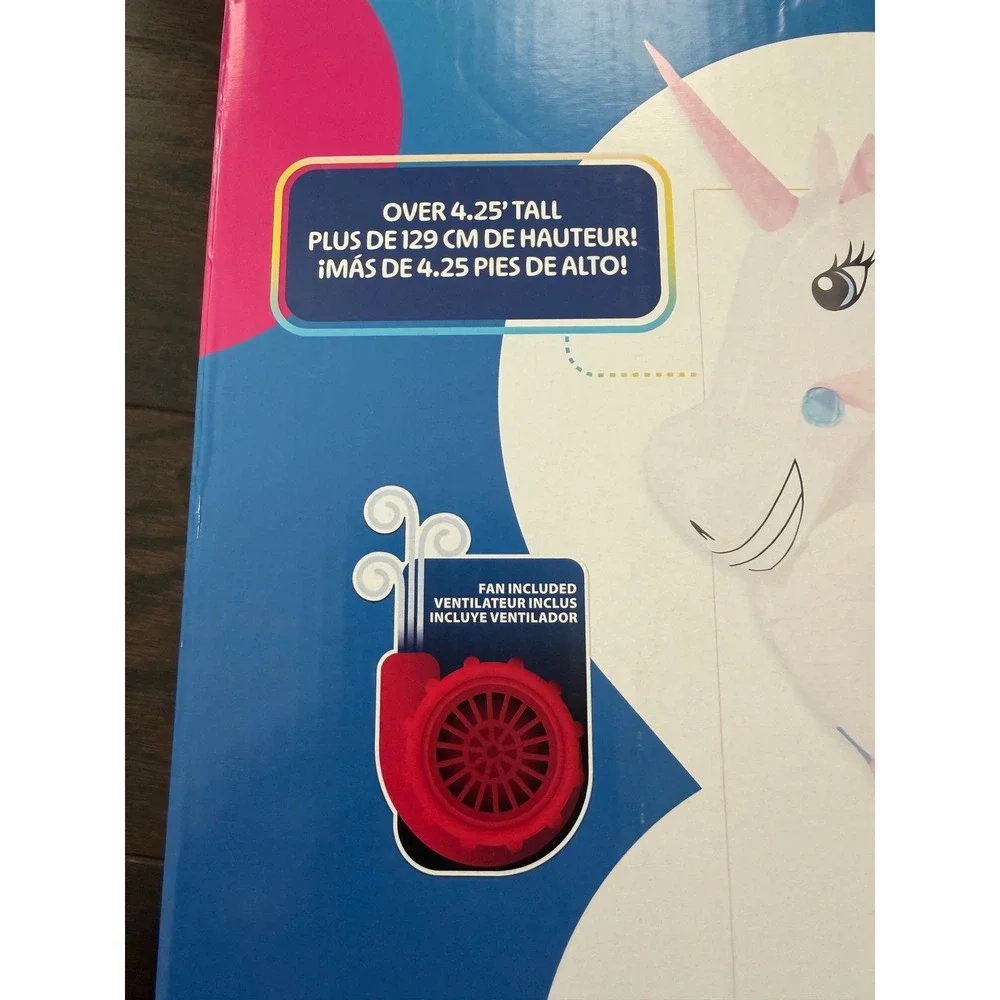 Jazwares Kids Inflatable Unicorn Rider Costume 3 Piece Set One Size JWC7595